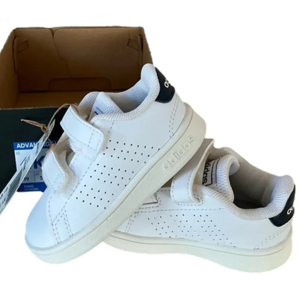 Adidas Boy's Sneakers Advantage White Tennis Shoes Toddler Size 4 NIB